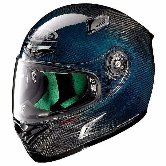 Helm Moto Integral Fiber X-Lite X-802 RR Nuance Ultra-Carbon-26 Carbon-Blau