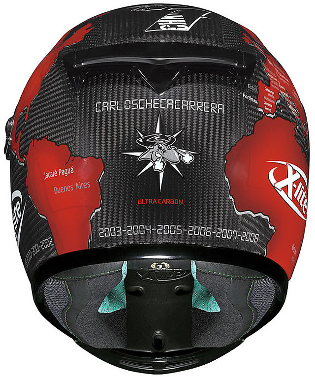 Helm Moto Integral Fiber X-Lite X-802 RR Ultra-Carbon-Replica 01 C. Checa  Carbon-Rot Online-Verkauf - Outletmoto.eu