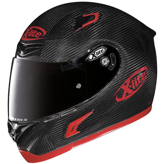 Helm Moto Integral Fiber X-Lite X-802 Sport 08 RR Ultra Pure Carbon Carbon Gloss Red