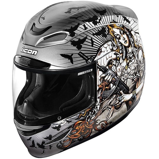 Helm Moto Integral Icon Airmada Nikova 2 Silber