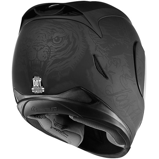 Helm Moto Integral Icon Airmada Schwarz Scrawl
