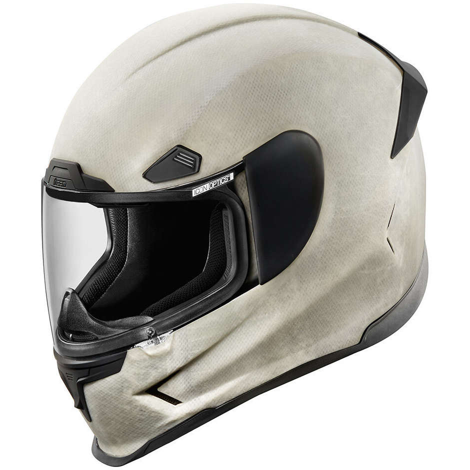 Helm Moto Integral ICON Fiber pro Airframe Construct Weiß