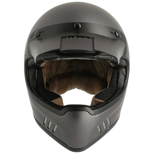 Helm Moto Integral Individuelle Astone Super-Retro Grau,