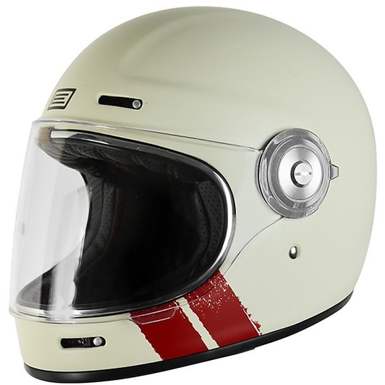 Helm Moto Integral Individuelle Herkunft Vega White Stripe