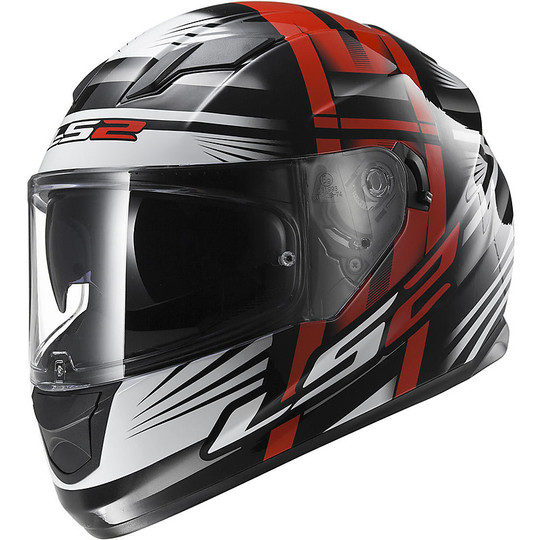 Helm Moto Integral LS2 FF320 Stream-Bang Black / Red