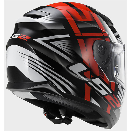 Helm Moto Integral LS2 FF320 Stream-Bang Black / Red