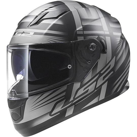 Helm Moto Integral LS2 FF320 Stream-Bang Matt Schwarz / Titanium