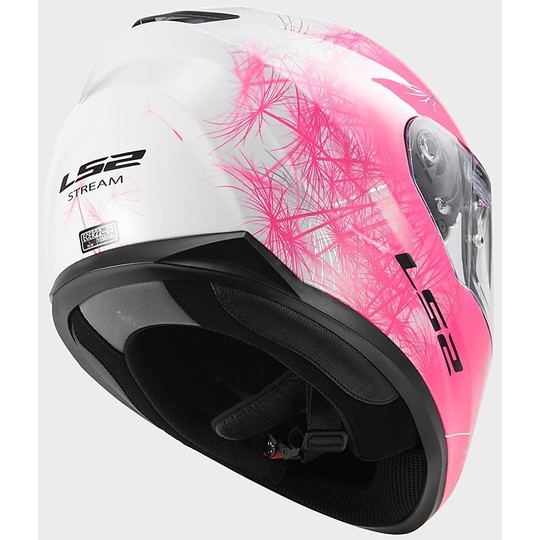 Helm Moto Integral LS2 FF320 Stream-Wind Weiß / Fluo Rosa