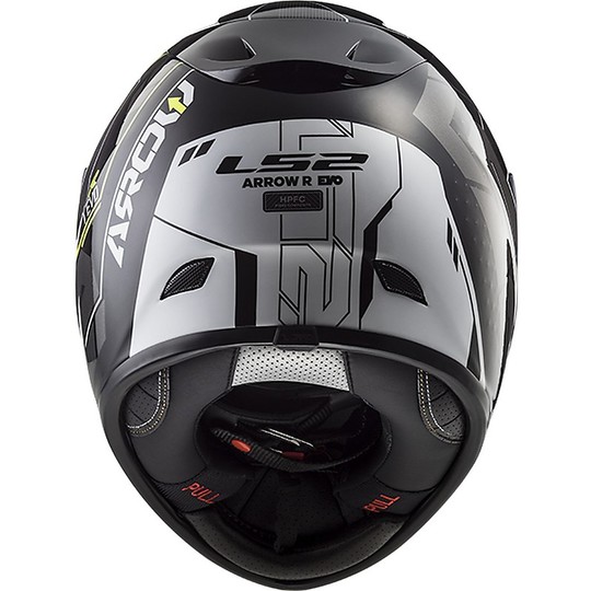 Helm Moto Integral Ls2 FF323 Pfeil R Alter Techno Schwarz Weiß
