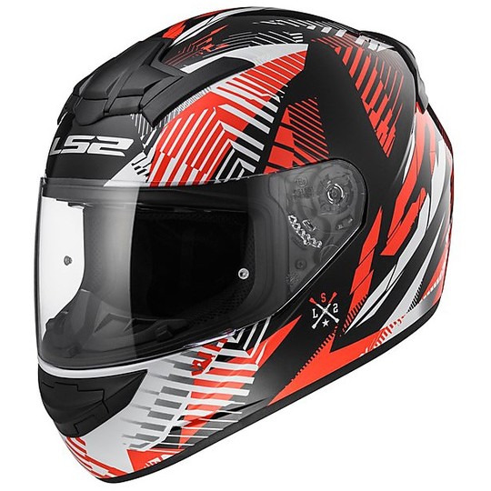 Helm Moto Integral LS2 FF352 Infinite Schwarz Rot