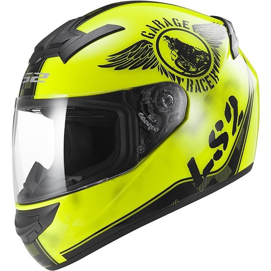 Helm Moto Integral LS2 FF352 Rookie Fan Hallo-Vision-Gelb