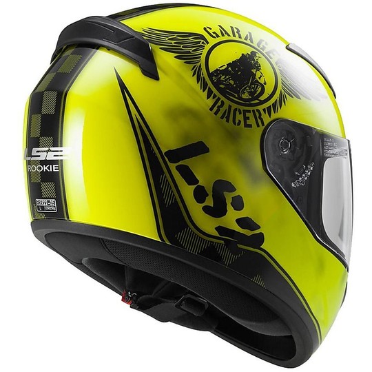 Helm Moto Integral LS2 FF352 Rookie Fan Hallo-Vision-Gelb