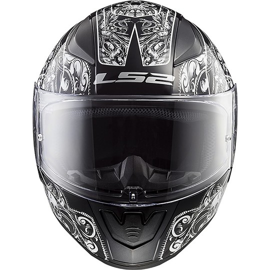 Helm Moto Integral Ls2 FF353 Rapid-Crypt Schwarz Weiß