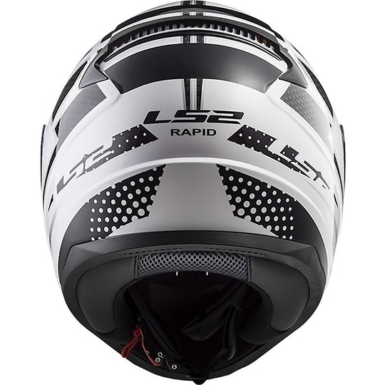 Helm Moto Integral Ls2 FF353 Schnelle Carborace Schwarz Weiß