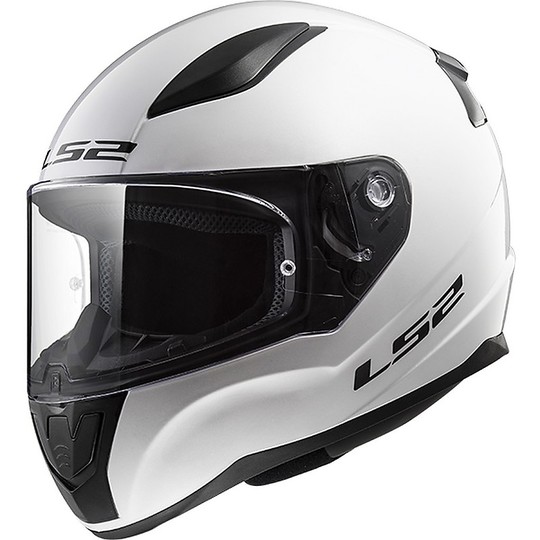 Helm Moto Integral Ls2 FF353 Schnelle Festglanz Weiss