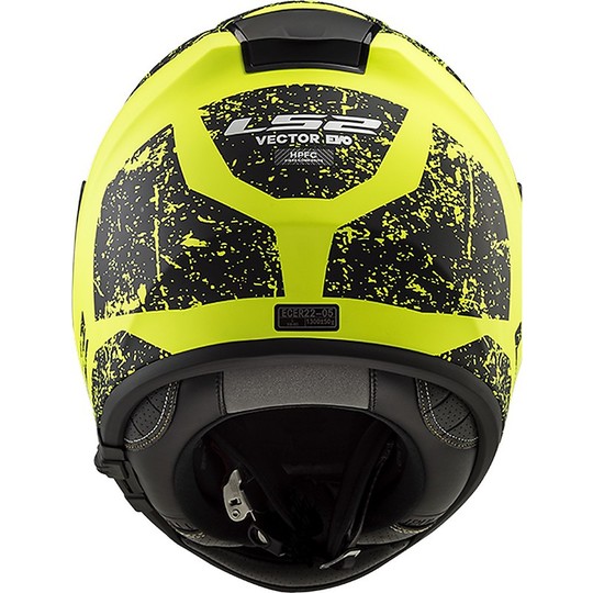 Helm Moto Integral Ls2 FF397 Vektor-Zeichen-Schwarz-Gelb Opaque
