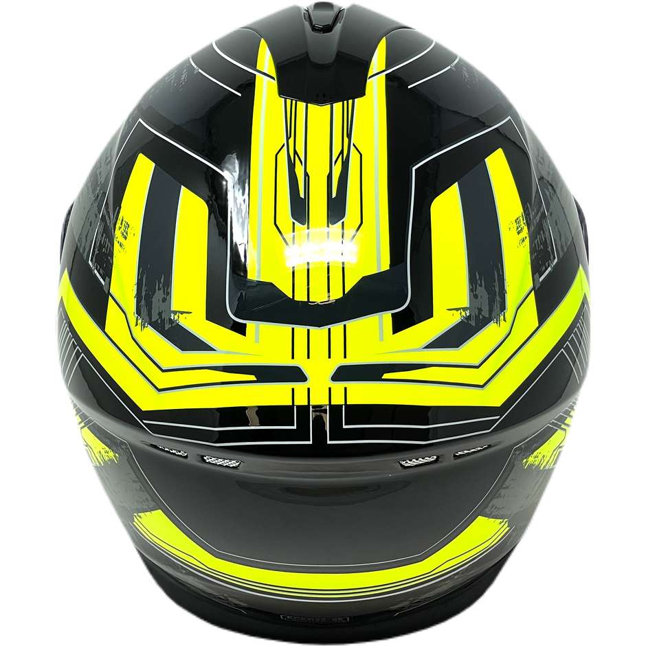 Helm Moto Integral One CR7 Doppel Visier Multi-Schwarz-Gelb Hy-Vision-