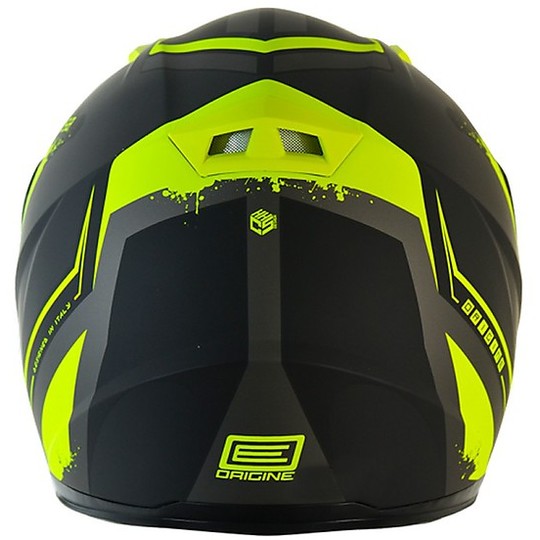 Helm Moto Integral Power Source Tonale Schwarz gelb fluoreszierend