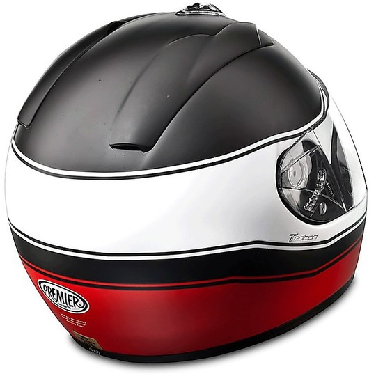 Helm Moto Integral Premier Anniversary-Art-T Tinting TT2 Schwarz-Weiß-Rot