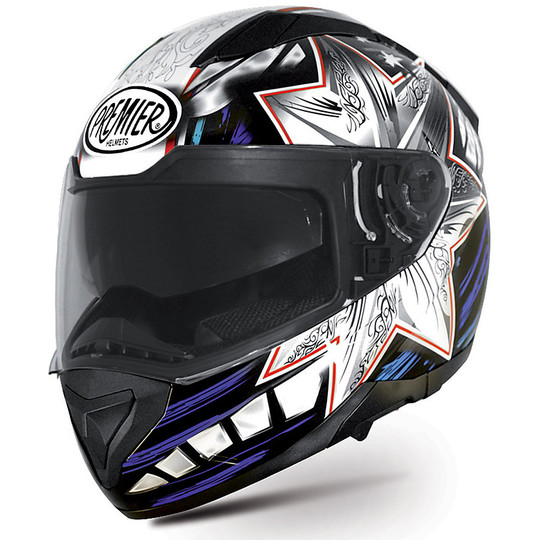 Helm Moto Integral Premier Evoque Doppel Visor Bayliss Replica B01