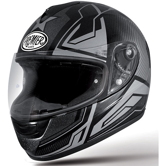 Helm Moto Integral Premier  Modell Monza Fiber Coloring ST9 Schwarzgrau