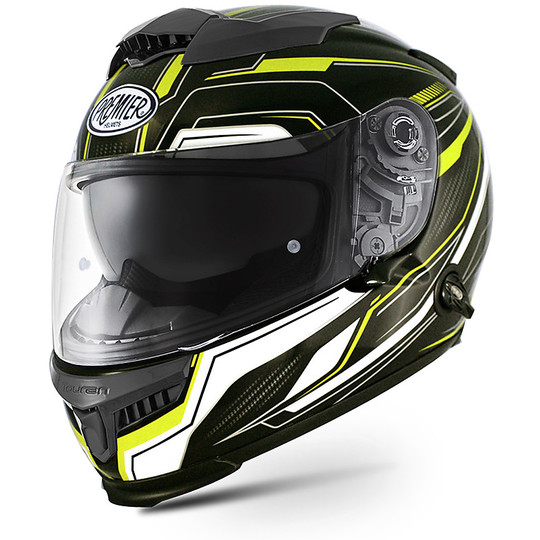 Helm Moto Integral Premier Touran Doppel Visor Fiber Pxy Schwarz Fluorescent Yellow