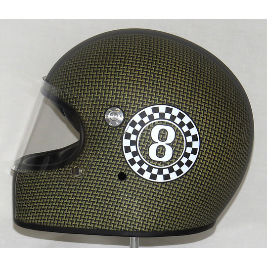Helm Moto Integral Premier Trophy 70 Jahre Stil Multi Eigth Carbon