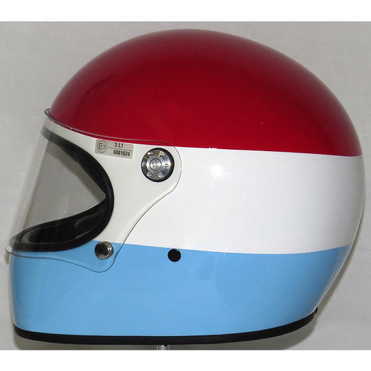 Helm Moto Integral Premier Trophy 70er Jahre Stil Multi-Flagge Niederlande