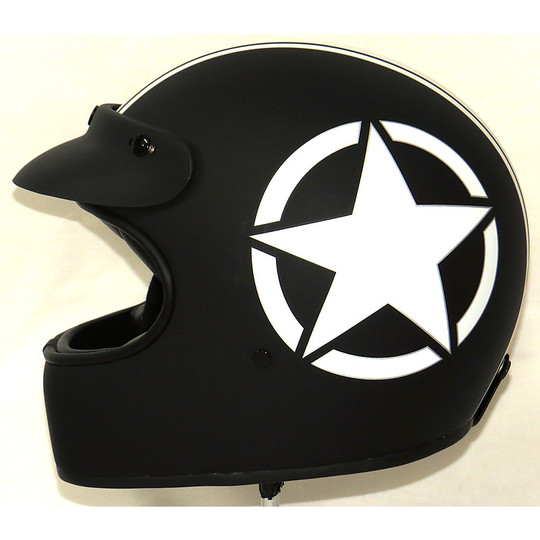 Helm Moto Integral Premier Trophy MX 70er Jahre Stil Multi PK Sterne 9BM