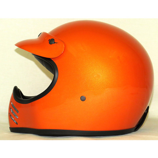 Helm Moto Integral Premier Trophy MX Stil 70 Jahre orange