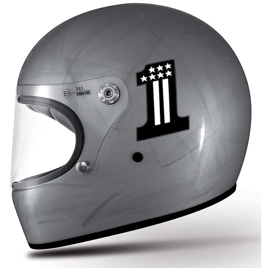Helm Moto Integral Premier Trophy Stil 70 CK One Silver