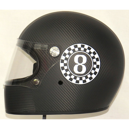 Helm Moto Integral Premier Trophy Stil der 70er Jahre Carbon-Eigth T9 BM