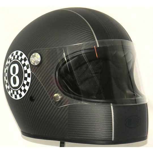 Helm Moto Integral Premier Trophy Stil der 70er Jahre Carbon-Eigth T9 BM