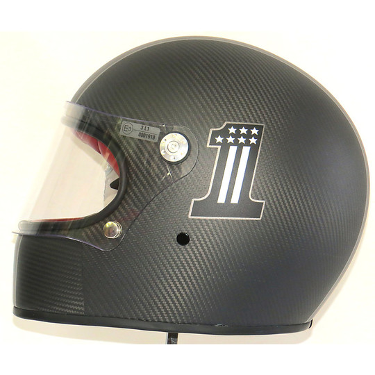 Helm Moto Integral Premier Trophy Stil der 70er Jahre Carbon-T9BM