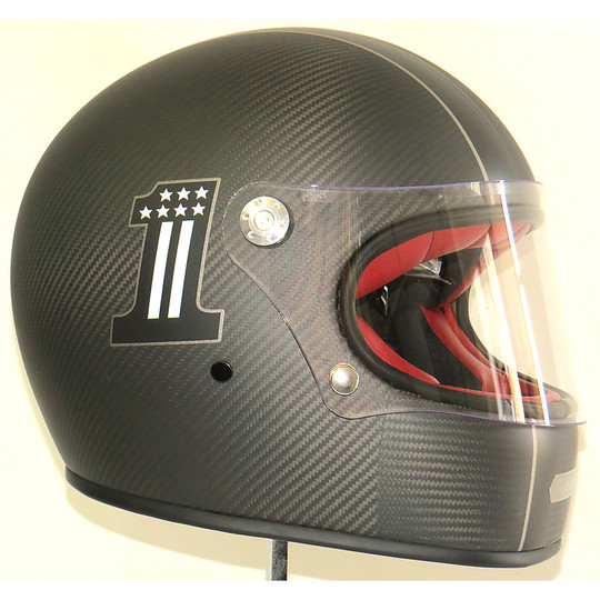 Helm Moto Integral Premier Trophy Stil der 70er Jahre Carbon-T9BM