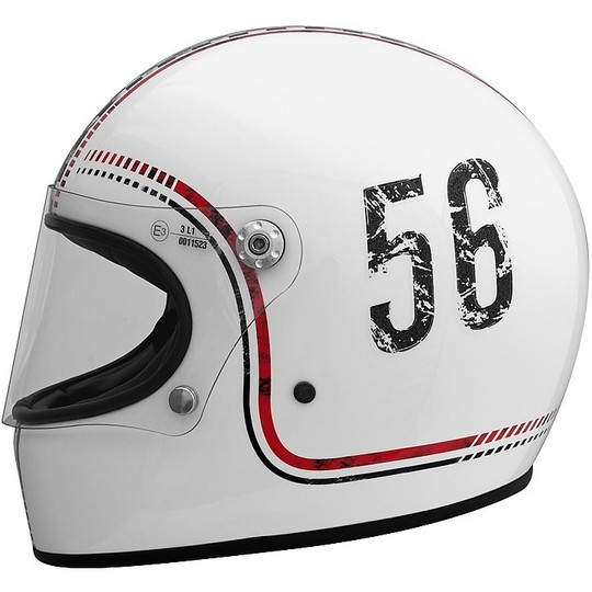 Helm Moto Integral Premier Trophy Stil der 70er Jahre FL8
