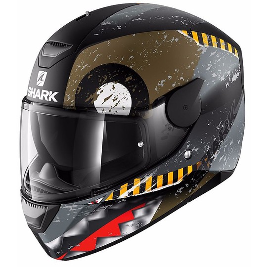 Helm Moto Integral Shark D-Saurus Skwal Mat Braun Anthrazit