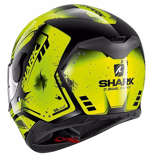 Helm Moto Integral Shark D-Skwal DHARKOV Gelb Schwarz