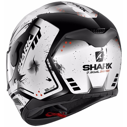 Helm Moto Integral Shark D-Skwal DHARKOV Schwarz Weiß