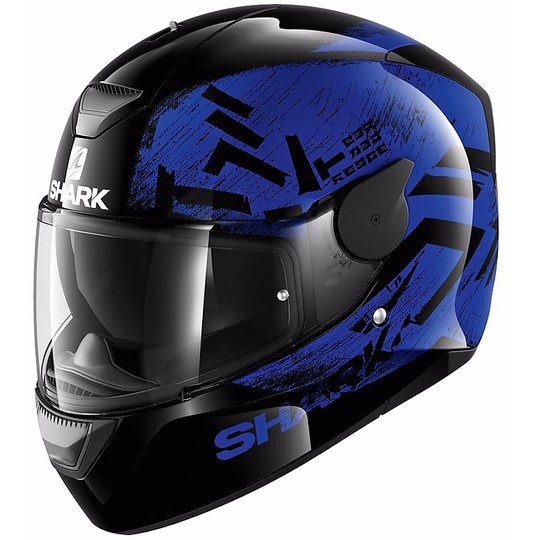 Helm Moto Integral Shark D-Skwal HIWO Schwarz Blau