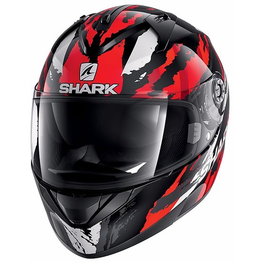 Helm Moto Integral Shark Ridil OXYD Schwarz Rot