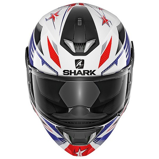 Helm Moto Integral Shark Skwal 2 DRAGHAL Blau Weiß Rot