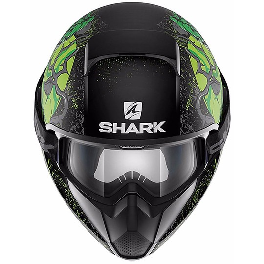 Helm Moto Integral Shark Vancore Ashtan Mat Schwarz-Grün