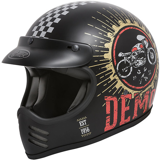 Helm Moto Integral Vintage-Premier MX 70 Style-Speed ​​Demon 9 BM Matt