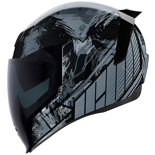 Helm Moto Integrale Icon AIRFLITE Stim Schwarz