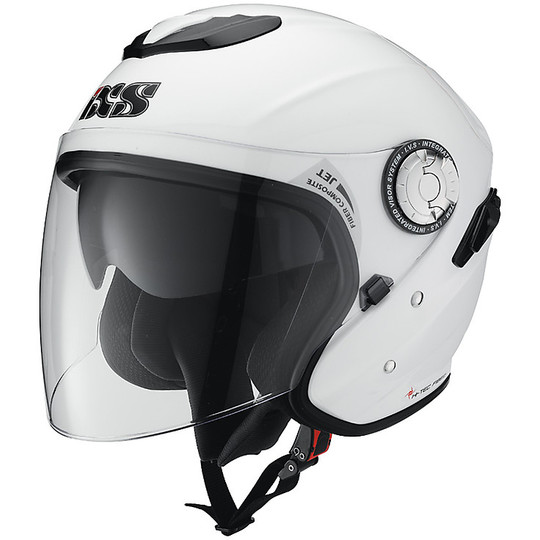 Helm Moto Jet Doppel Visier IXS HX 91 Weiß