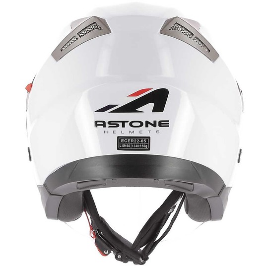 Helm Moto Jet Doppelvisier Astone DJ9 Glossy White