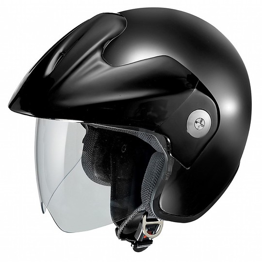 Helm Moto Jet Ixs HX 114 Schwarz glänzend