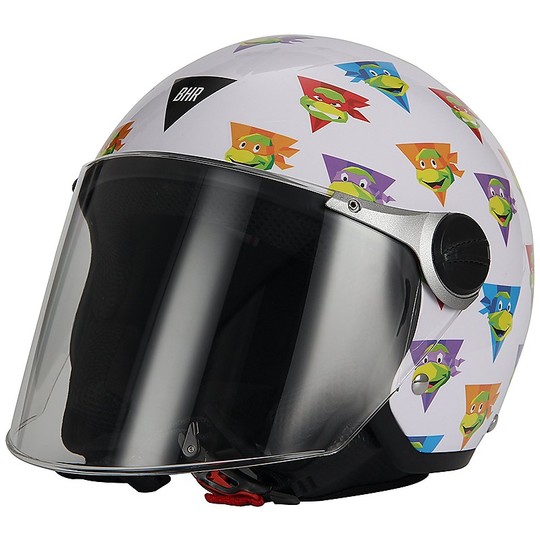 Helm Moto Jet Kind BHR 713 Nickelodeon Schildkröte Ninja mit Visier