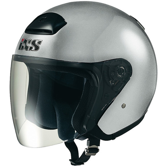 Helm Moto Jet lange Visier IXS HX 118 Silber